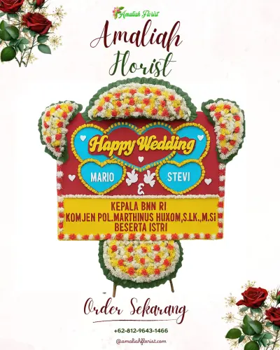 Karangan Papan Bunga Pernikahan di Pademangan Barat
